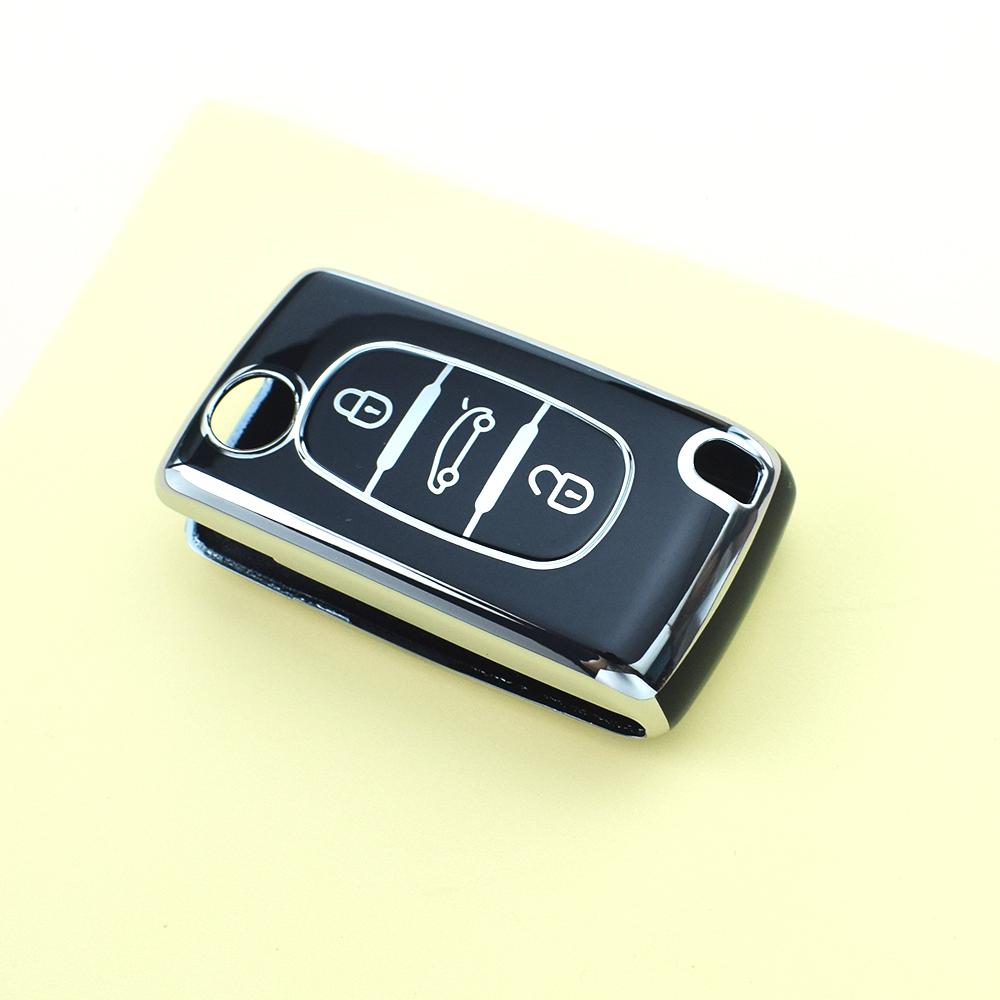 2/3 Buttons Tpu Car Key Case Cover Shell Fob Holder For Citroen Xsara C5 C6 C8 For Peugeot 107 207 307 308 407 607 3008 5008