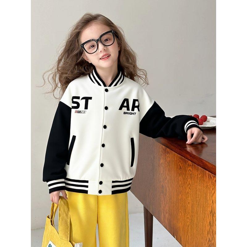Children's Brand Export Clothing for Autumn and Winter, Children's Baseball Jackets, Boys' and Girls' Sweatshirts with Fleece Lining