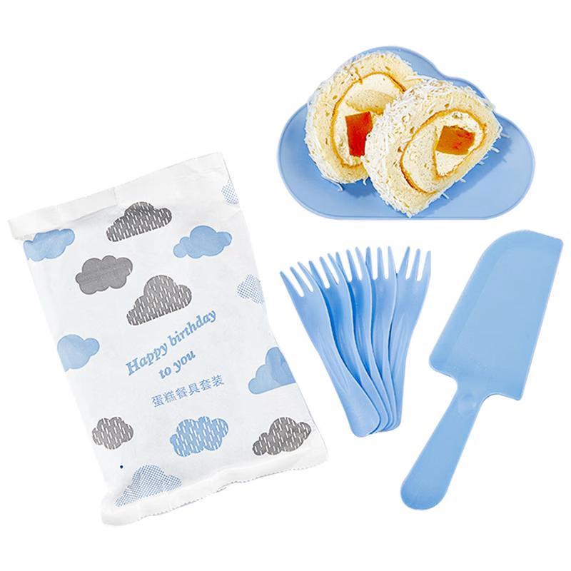 SHUANG YU 10-Person Disposable Cake Tableware Set
