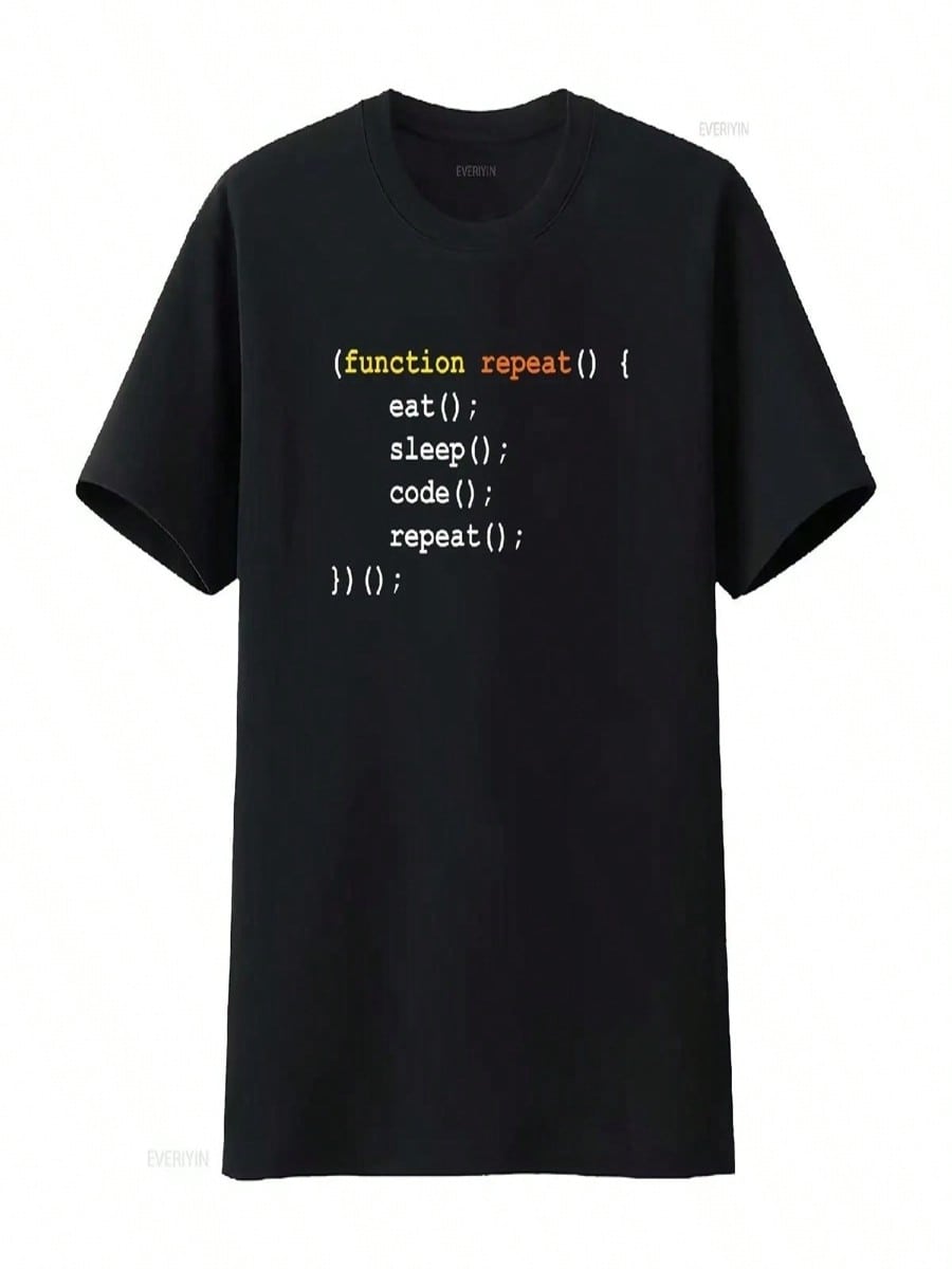 Funny Computer Science Programmer Eat Sleep Code T Shirt Vintage Washed Breathable Casual Slightly Top For Everyday Wear S разноцветный