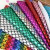 Iridescent Mermaid Fabric: Fish Scale, Laser, Stretch, Ideal for Costumes & Stage Decor