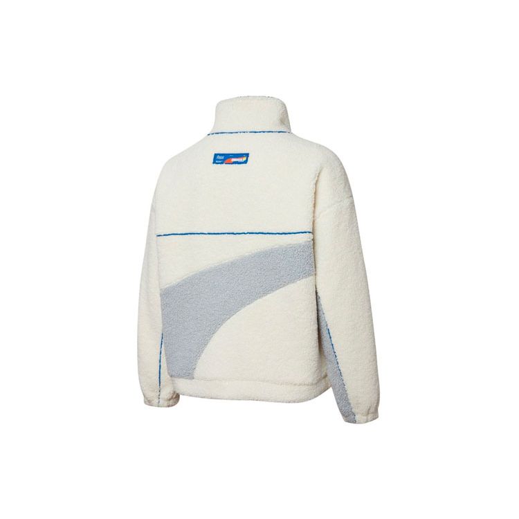 Puma X Roaringwild Sherpa Jacket With Contrast Zip Pockets And Fleece Lining Men Jacket White 532597-73