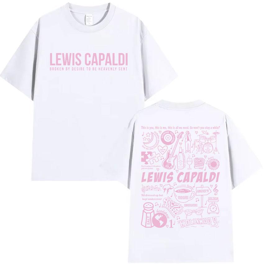 

2026 Lewis Capaldis Unisexs hiphop style retro Tshirt Womens Unisex Y2K Tee Casual Loose Outdoor streetwear S