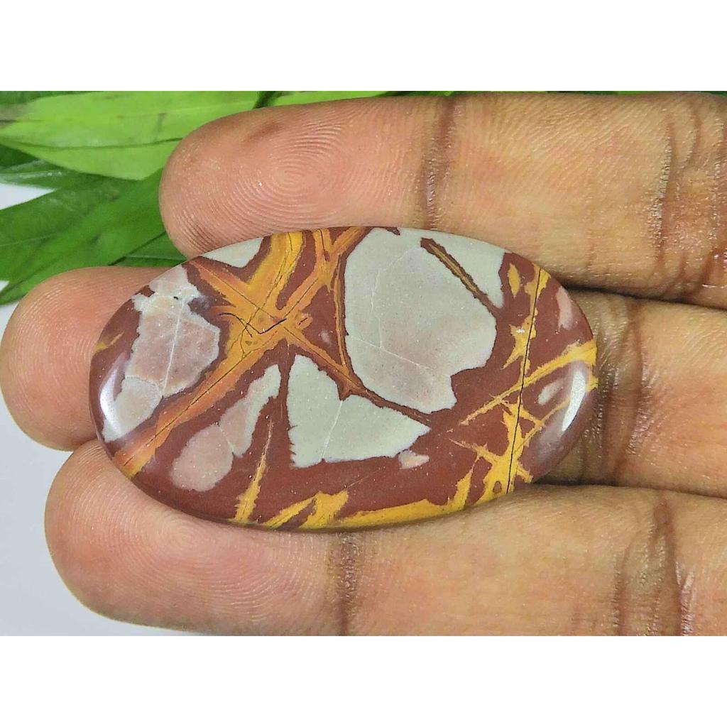 26X44X03MM Přírodní Noreena Jaspis Oválný Kabošon Volný Drahokam 38Cts SK-3839