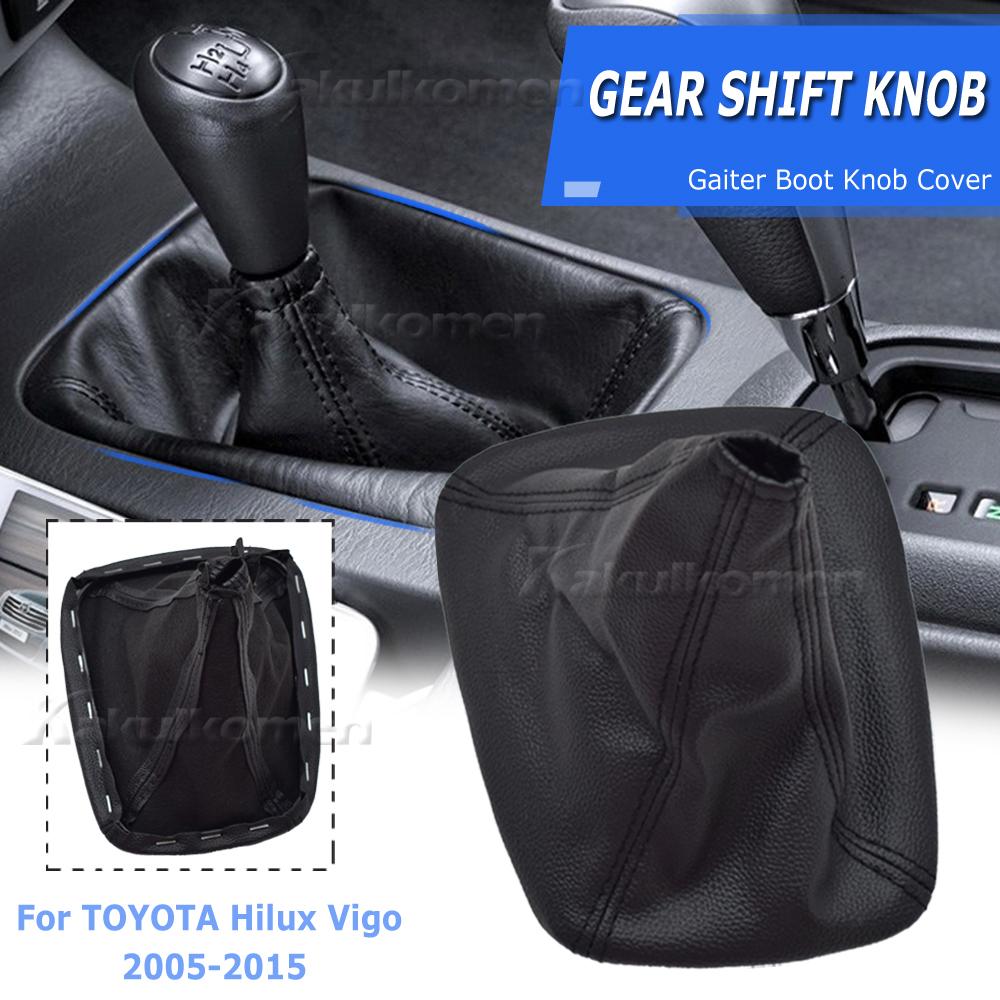 Car Gear Shift Collar Automobile Shifter Stick Gaiter Boot Knob Cover for TOYOTA Hilux Vigo 2005-2015 4WD Car Accessories
