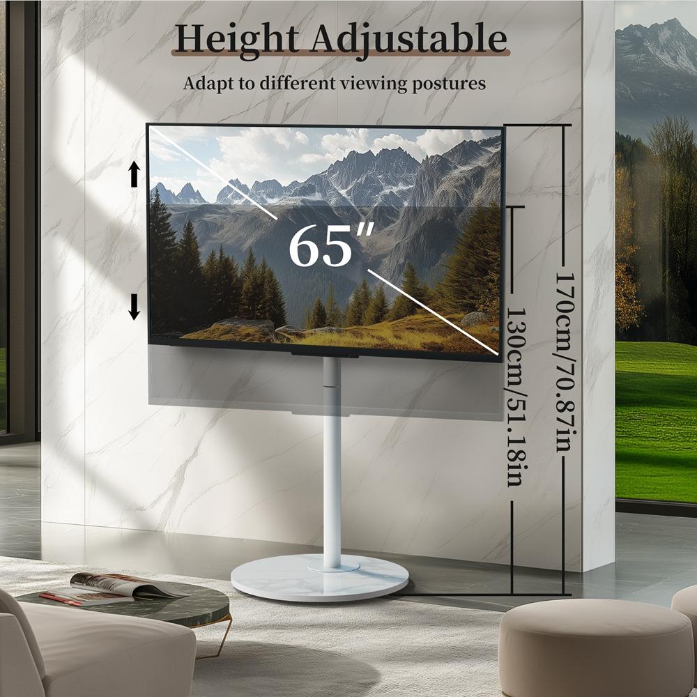 Universal Floor TV Stand Swivel for 32-75 Inch with Height Adjustable