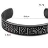 Vintage Nordic Viking Rune Inscription Stainless Steel Men's Bracelet