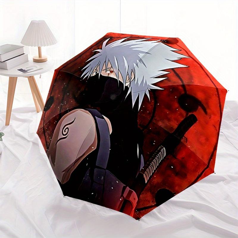 1pc Kakashi Hatake Automatic Umbrella Durable Iron Frame & Plastic Handle, Gift for Men & Women, Sturdy Construction, Playful Design yy250826189