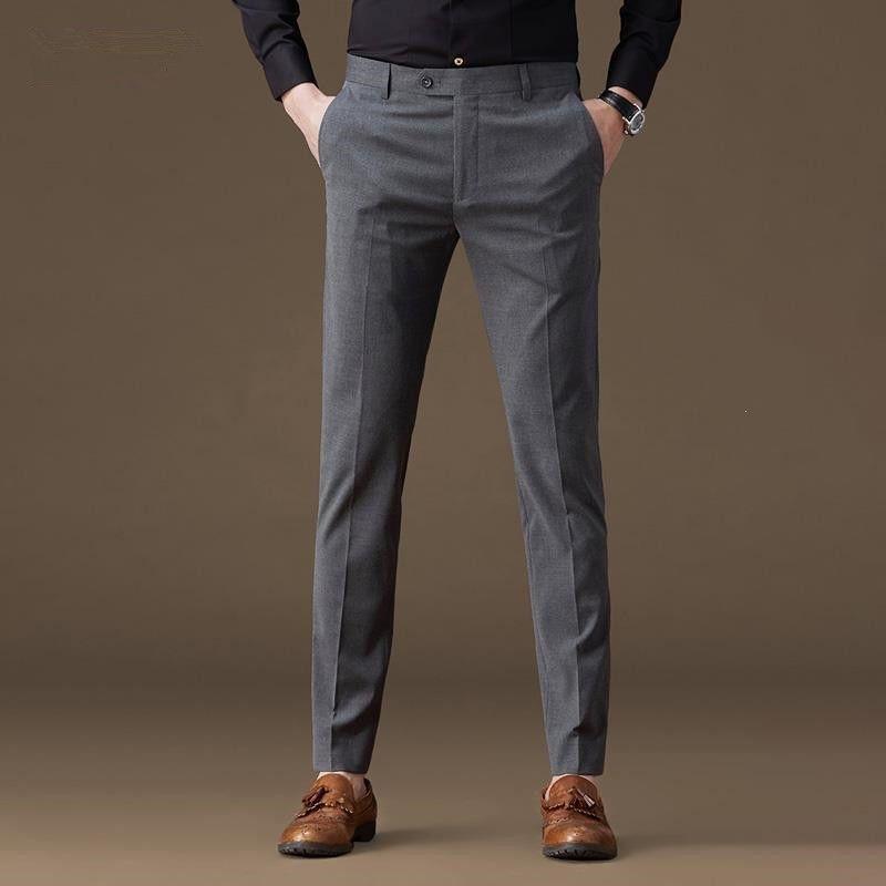 Trousers Men's Slim Fit Business Dress Straight Drop Spring Suit Pants Men's Casual Pants Summer Thin