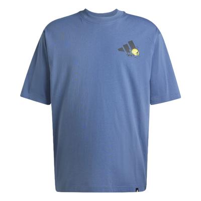 adidas Positivity Sun Graphic Comfortable Versatile Fashionable Trendy Short Sleeve T-Shirt Unisex T-Shirts Dark-Blue JZ3257