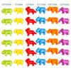 1 Bucket 36/40/56Pcs Anti-deform Baby Toy Stimulate Thinking Skills Exercise Fine Game Dinosaur Sorting Multicolor Enlightenment