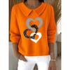 IHUASU Women's Fashion Casual Solid Color Print Long Sleeve V-Neck POLO Neck Blouses & Shirts