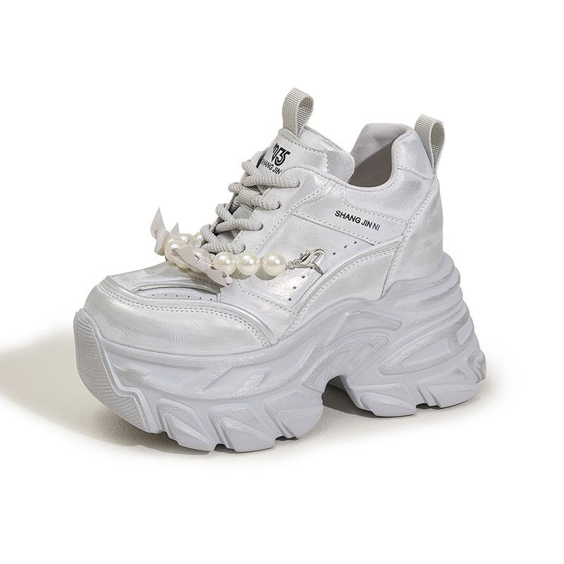 

Женские кроссовки «папины кроссовки» весна 2025 новые маффины толстая подошва внутренняя высота увеличение женская обувь модная универсальная спортивная и повседневная обувь 39