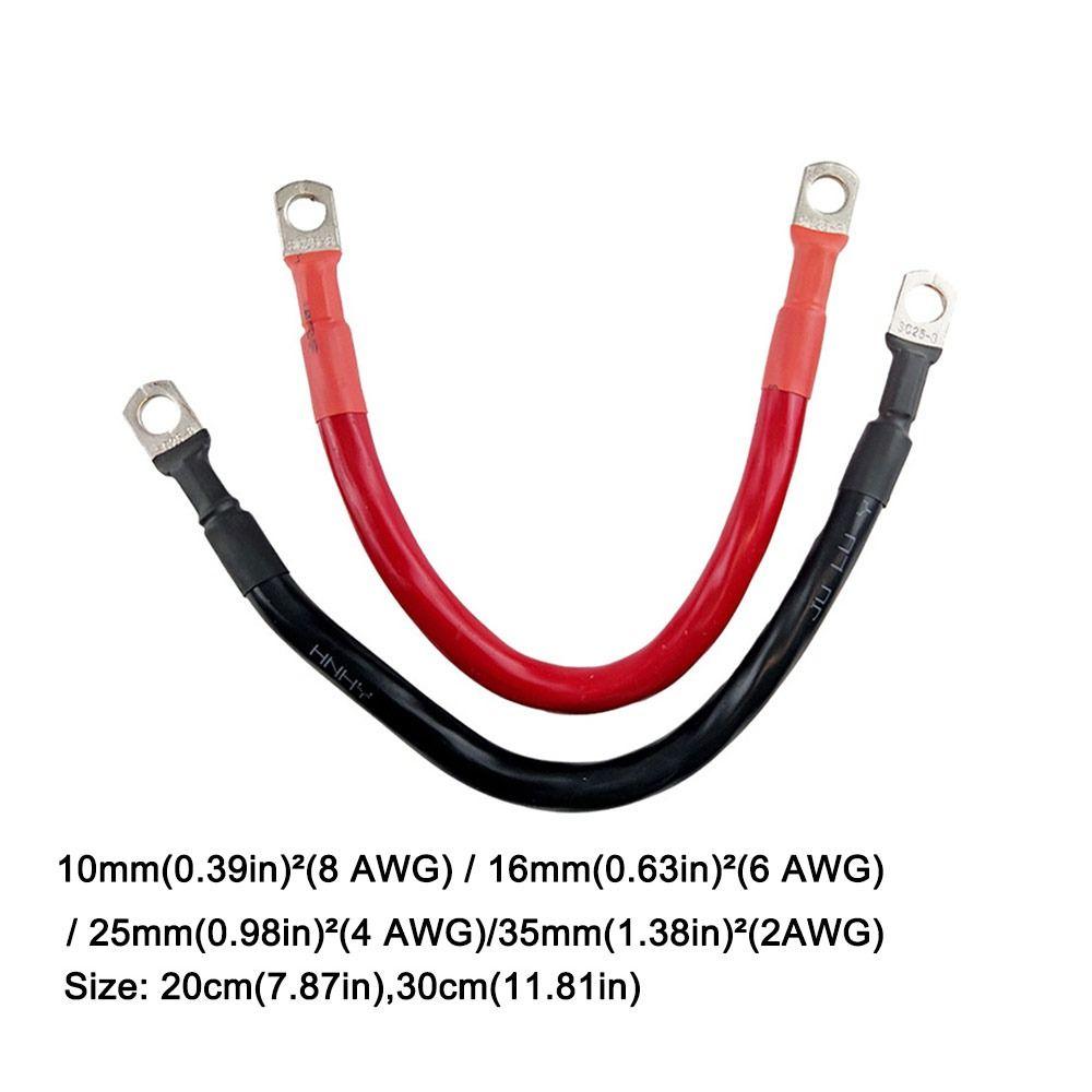 Black Red Silicone Wire With Lug Terminal Cable  For Car Battery Series and Parallel, UPS, Inverter