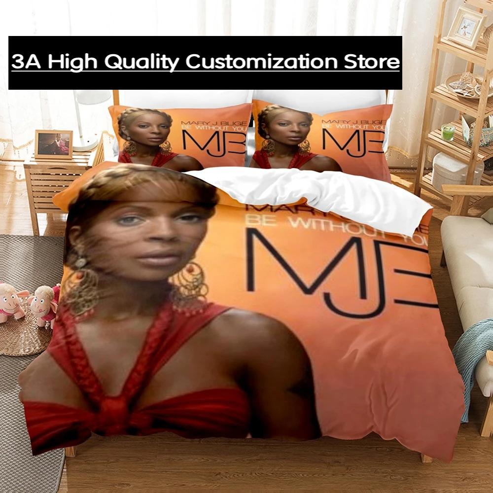New Mary J. Blige Bedding Set Single Twin Full Queen King Size Bed Set Adult Boy Bedroom Duvetcover Sets Anime Parure De Lit Bed