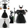Maleficent Childrens Halloween Costume Dress With Polyester Fabric For Girls Ages 3 To 8