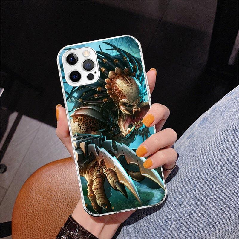 Alien Vs Predator Painted Phone Case For iPhone 17 Air 16 Pro Max 16E 15 + 14 Plus 11 12 13 Mini 7 8 SE Gift Print Cover Fundas