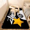 Black And White No Ball Door Mat Washable Non-Slip Living Room Sofa Chairs Area Mat Kitchen Doormat Area Rug