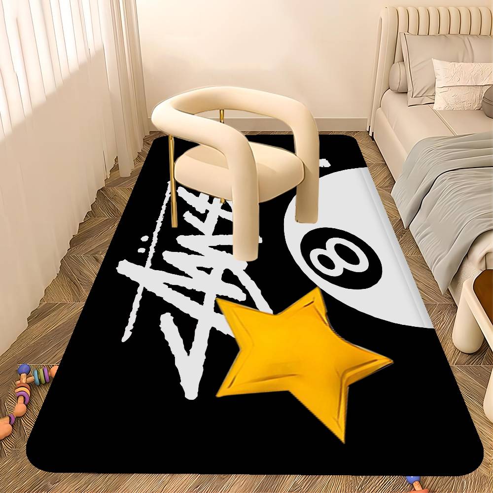 Black And White No Ball Door Mat Washable Non-Slip Living Room Sofa Chairs Area Mat Kitchen Doormat Area Rug