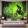 Motorcycle Biker (31) Theme Personalized Tapestry Custom Name Text Wall Hanging Tapestry Home Background Decoration