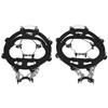 2Pcs Ice Traction Cleats Anti Skid Shoe Crampon Cover Snow Grips with 8 Spikes for Hiking Walking Mountaineering