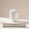 ZISIZ Customizable Ceramic Office Tea Cup with Lid