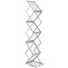 Literature Rack, 6 Pockets, Pop up Aluminum Magazine Rack, Lightweight Catalog Holder Stand w/ Carrying Bag for Living Room, Hotel, Trade Show,