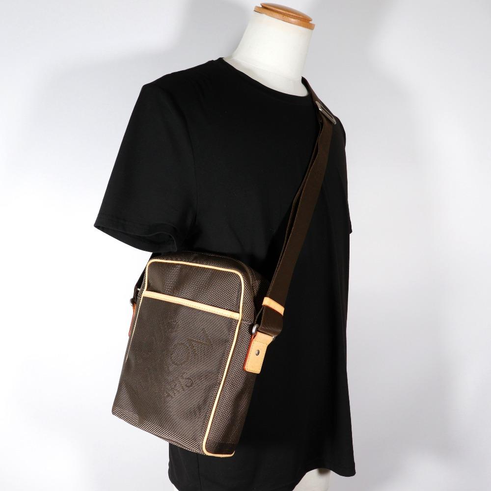 LOUIS VUITTON Sitadan NM Shoulder Bag M93224 Tail Brown Damier Jean Canvas mens Used