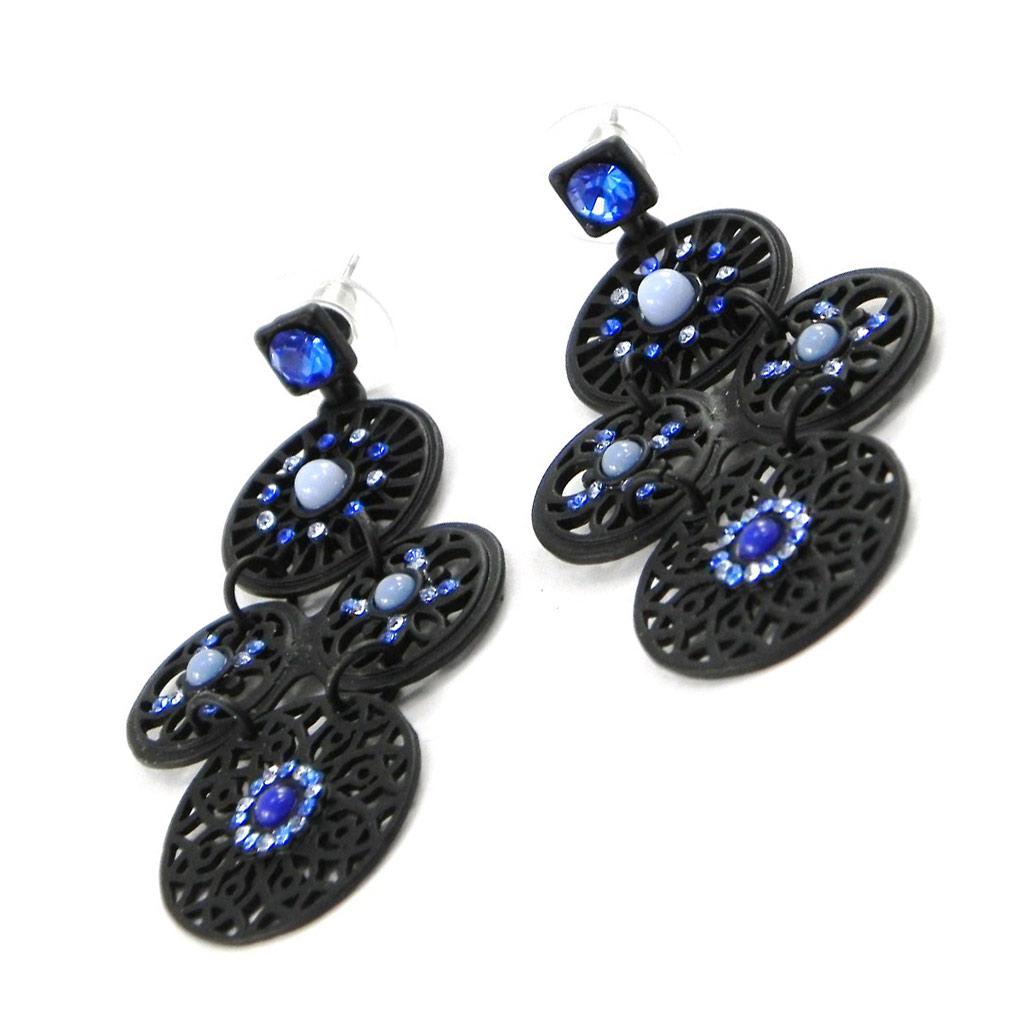 

NOA [H8938] - Дизайнерские серьги Carmen Черно-синий