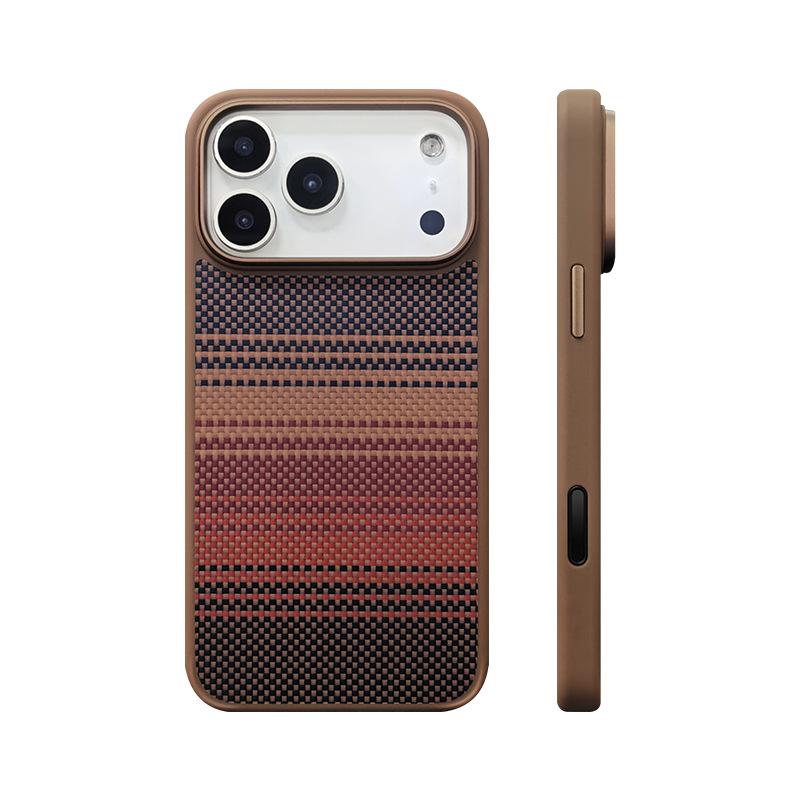 Applicable To Apple 17ProMax Aramid Fiber Magnetic Suction 17Pro Naked Feeling 17 Soft Edge Mobile Phone Case