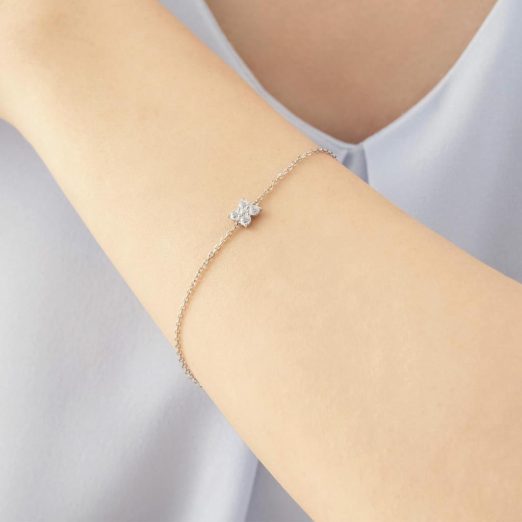 Canal Official Silver Flower Bracelet for Birthday Includes Jewelry 152424131002 4.0 Women, Gift, Case,