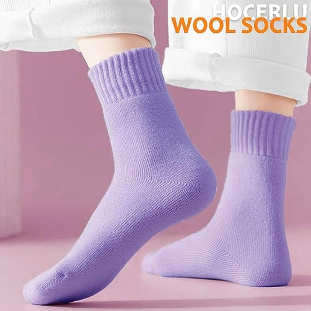 Breathable Thermal Socks Colorful Thicken Stockings Casual Boot Socks  Women