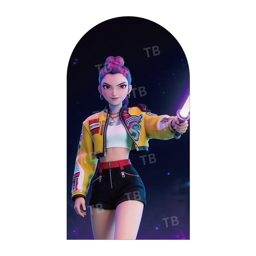 K-POP Demon Hunter Arch Backdrop Cover Girls Birthday Party Decoration Baby Shower Cool Stage Kids Photography Background Wall
