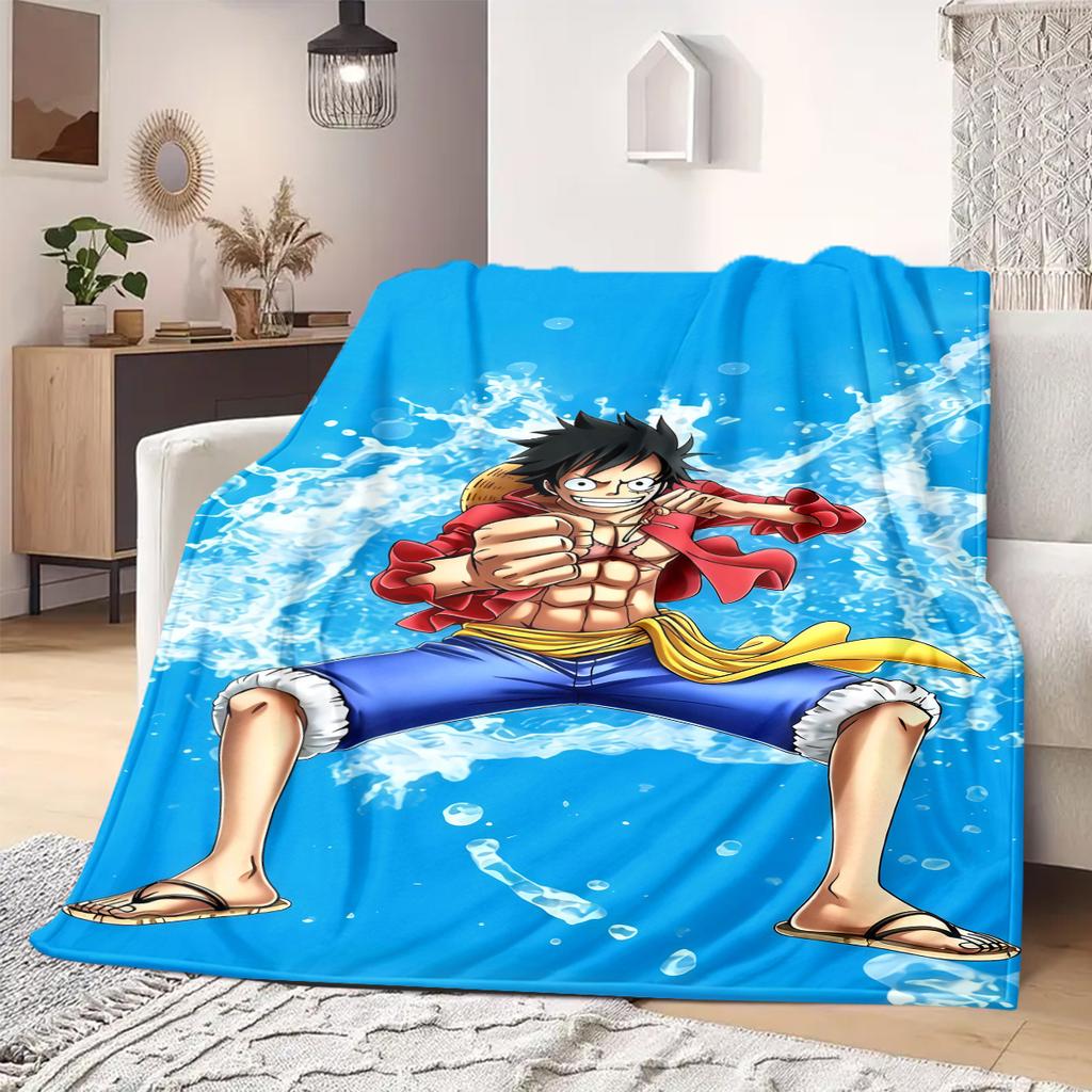 Luffy D Print Blanket Warm Comfortable Flannel Blanket Suitable for Bedrooms,Sofas, Beds,Chairs,Travel -QIAO46