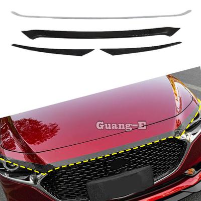 För Mazda 3 Mazda3 Axela M3 Bilprydnadsskydd Främre Motormaskin Grill Grill Övre Huv Pinne Lock Trim