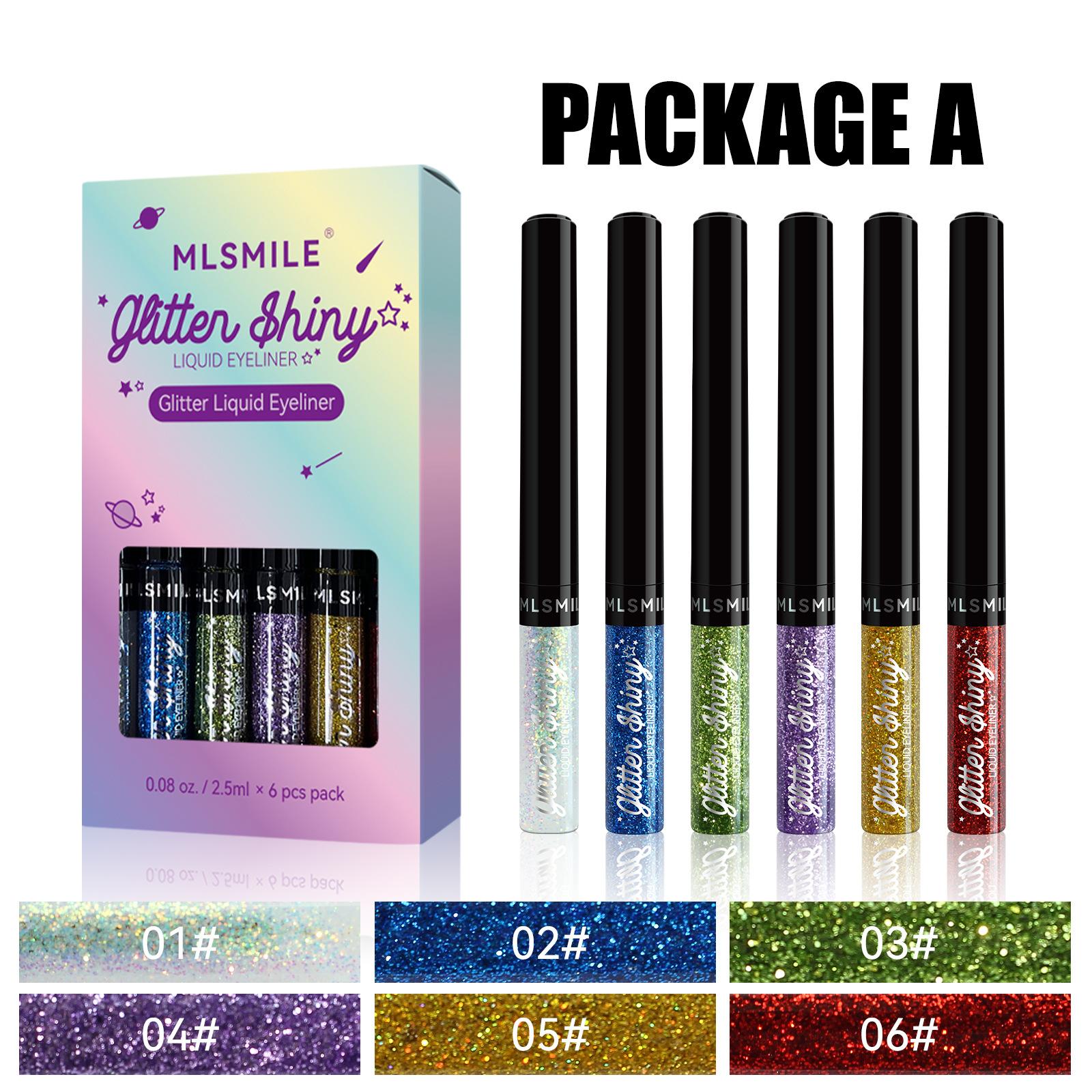MLSMILE Pearl Eye Подводка для глаз взрывного цвета с блестками, водостойкая, водонепроницаемая и не цветущая подводка для глаз A