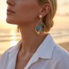 Seaside Vacation Starfish Fish Conch Dangle Earrings for Women Bohemian Coconut Tree Scallops Earring Summer Beach Party Jewelry