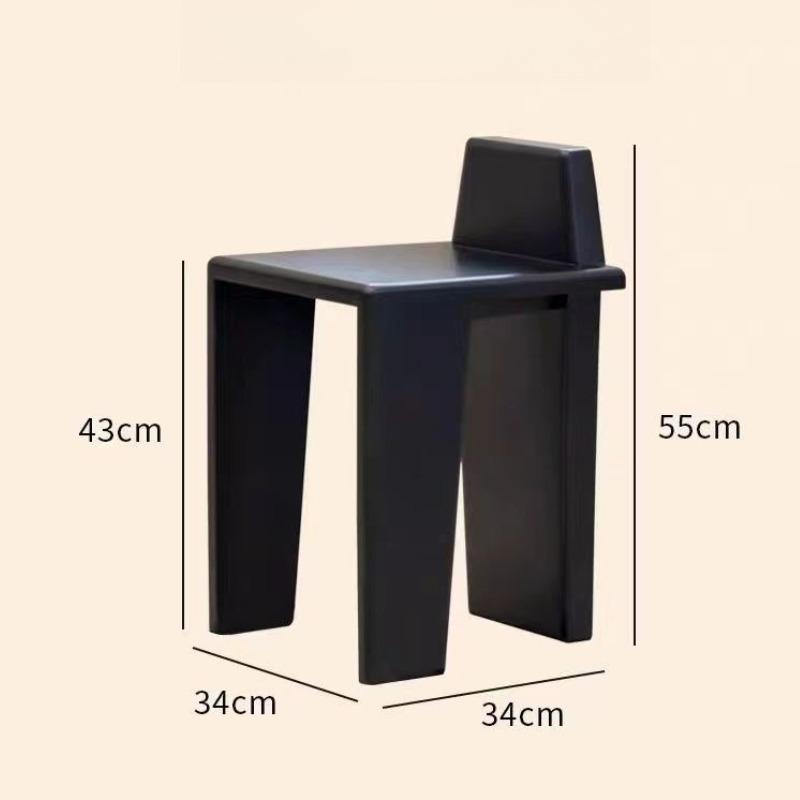 

Nordic Stools Small Low Makeup Backrest Chair Multifunctional Creative Shoe Changing Stool Home Entrance Living Room Furniture чёрный