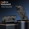 For iPhone 16 Pro Magnetic Case Kickstand TPU + PC Drop Defend Phone Cover