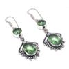 Natural Tsavorite Gemstone Handmade 925 Sterling Silver Earring 2.17" F2q13