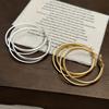 PONYKISS  Sterling Silver Minimalist  Exaggerated Round Hoop Earrings for Women Trendy Fine  Light Luxury Accessories