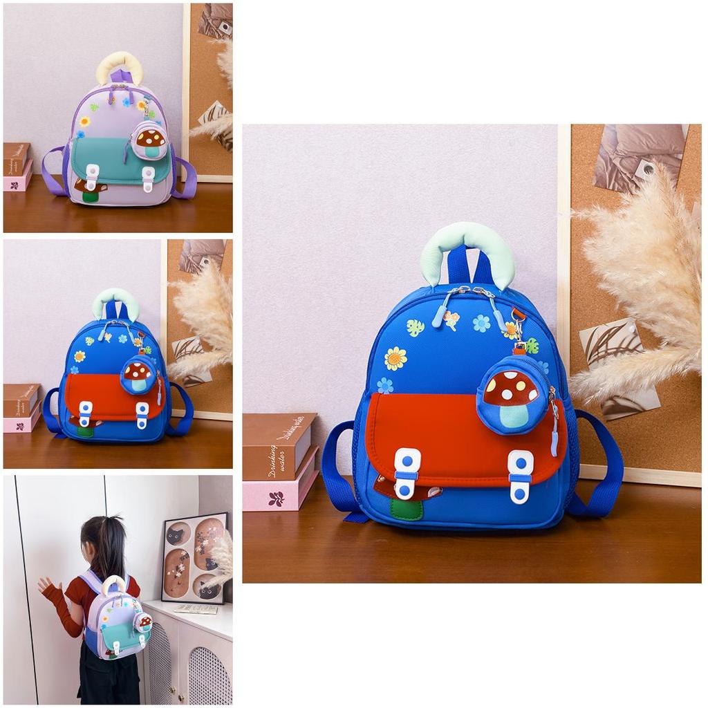 Small Mushroom Childrens Backpack For Preschoolers With Lightweight Nylon Material And Comfortable Straps