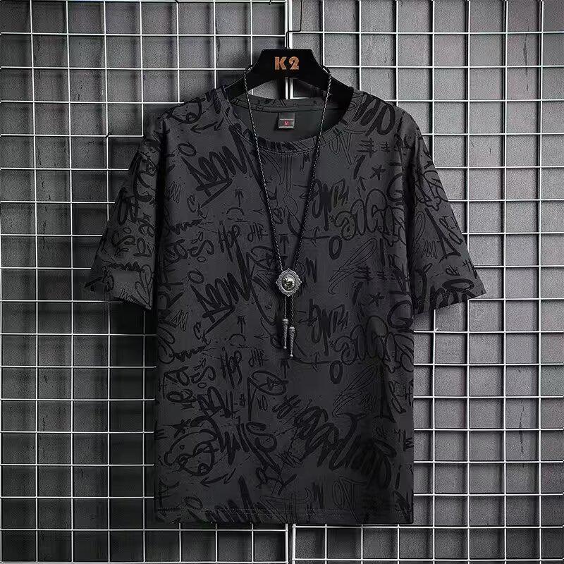 Herr sommarislinga andningsbara trendiga kortärmade t-shirts
