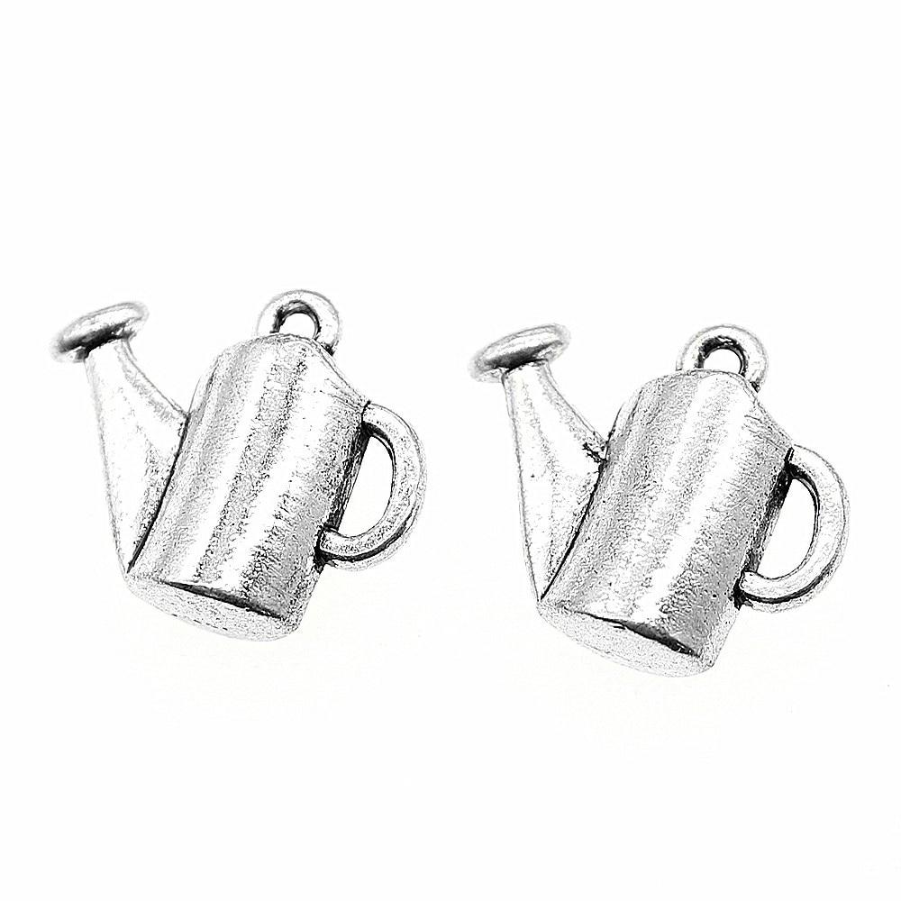

10шт Полив Шармы Шармы Античное серебро Цвет Цинковый сплав 13X16mm