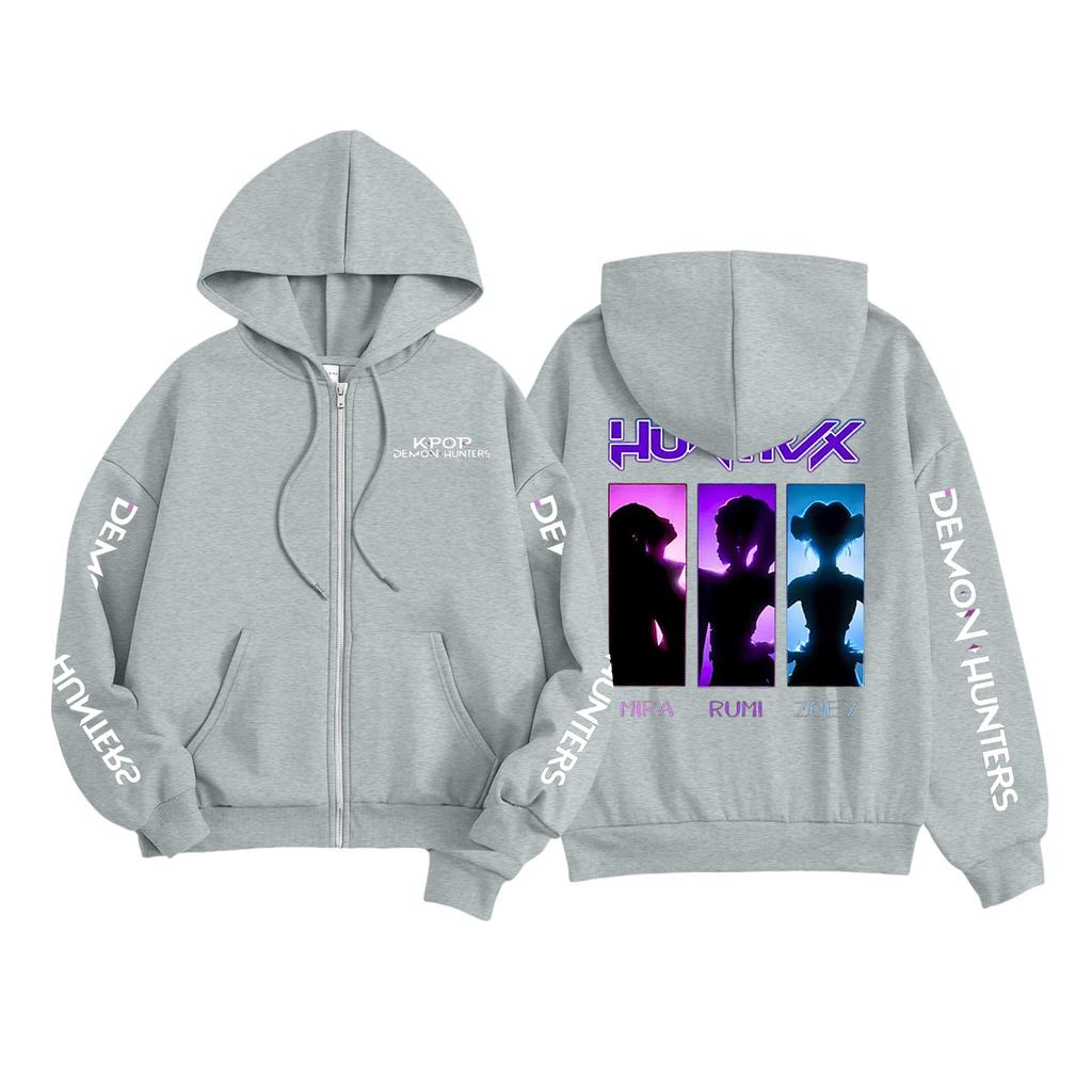 Kids Fashion Women's Lightweight Long Sleeve Zipper Hoodie Printed Hoodie With Pockets