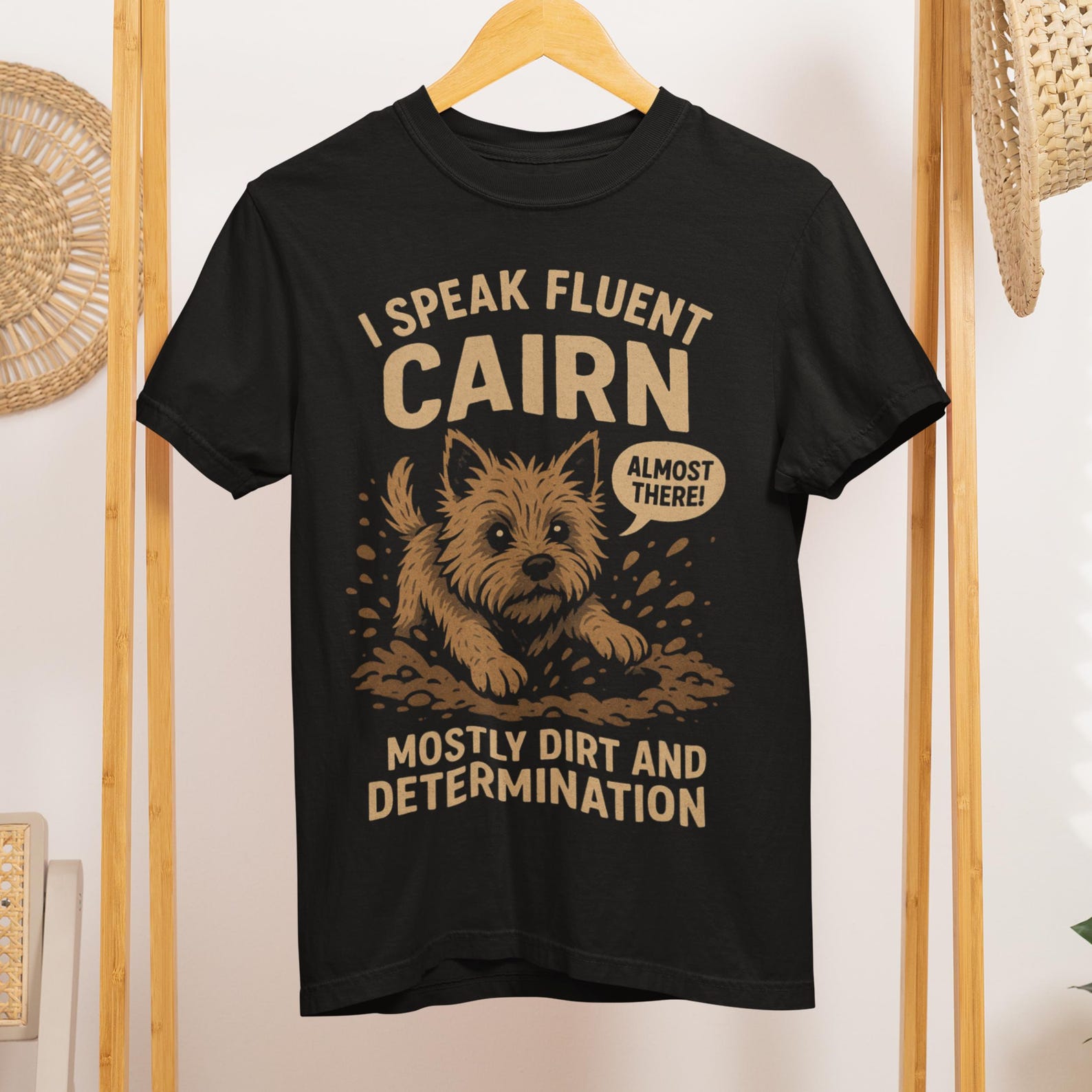 I Speak Fluent Cairn Terrier Shirt - Funny Dog Lover Comfort Colors 1717 T-Shirt S