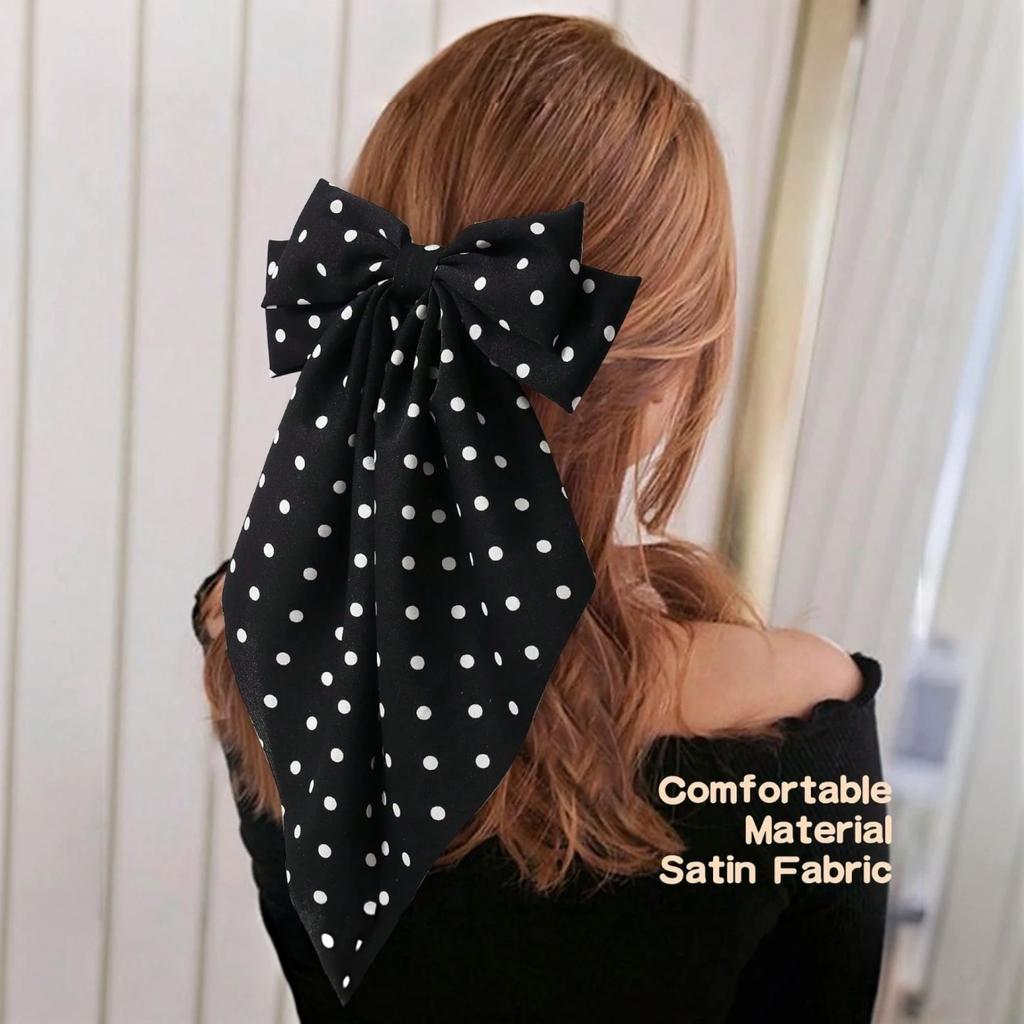 women's polka dot bow hair clips, fashionable cute hair accessories for the back of the head, suitable for afternoon tea, Mother