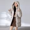 Down Cotton-padded Clothing Women's Winter Medium and Long Models, New Women's Loose Casual Thickened Cotton-padded Jacket