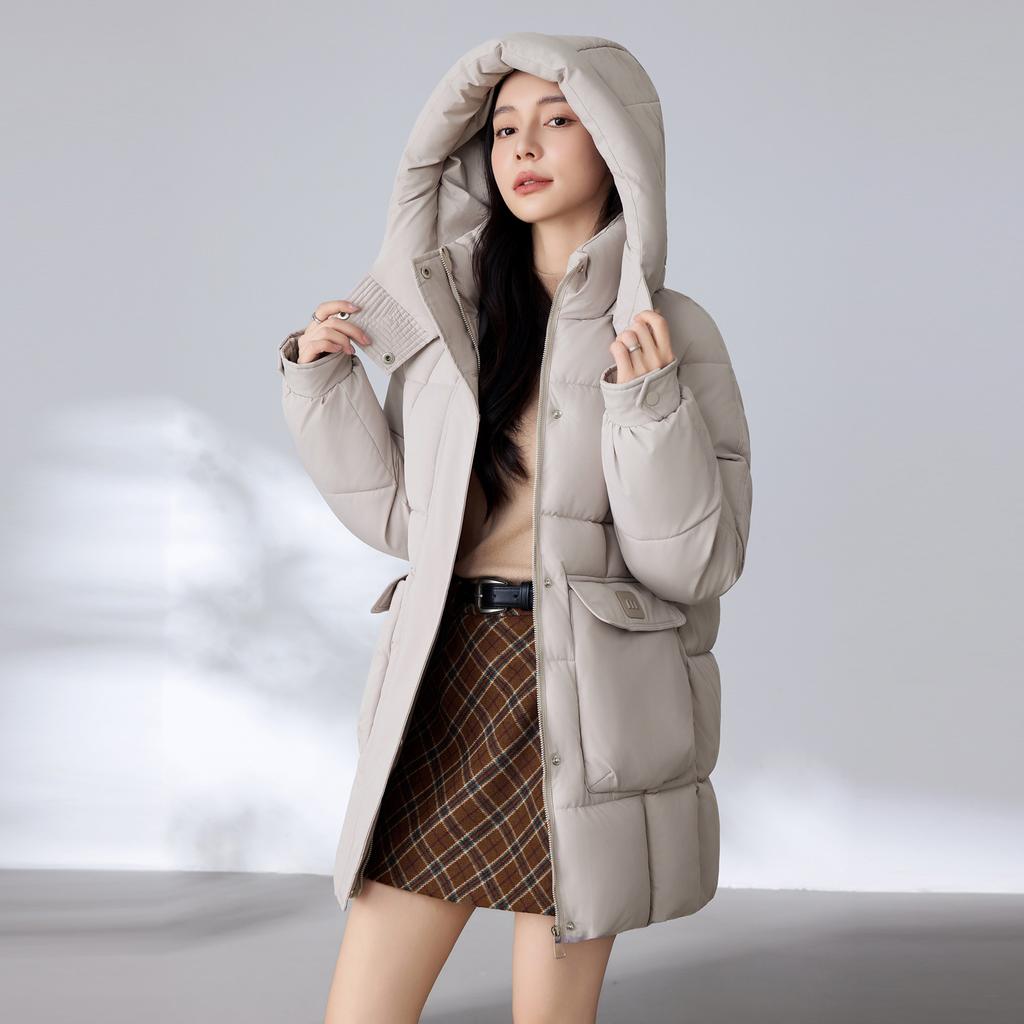 Down Cotton-padded Clothing Women's Winter Medium and Long Models, New Women's Loose Casual Thickened Cotton-padded Jacket