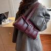 Female Buckle Underarm Bags Autumn Winter Large Capacity Casual Shoulder Bag Women's Solid Color Commuting PU Handbags